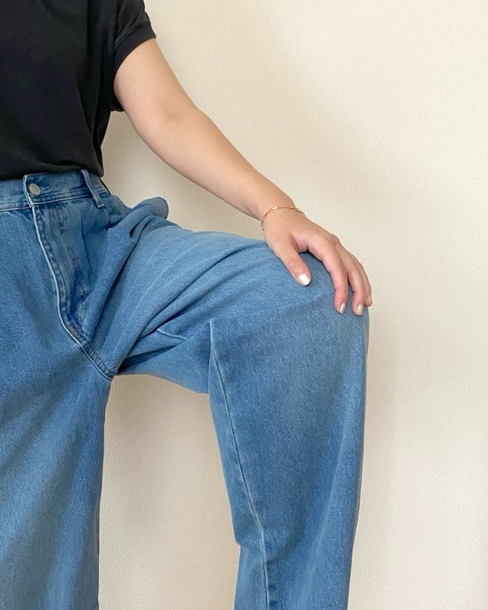 GUの「デニムキャロットパンツ(丈標準69.5~73.5cm)」