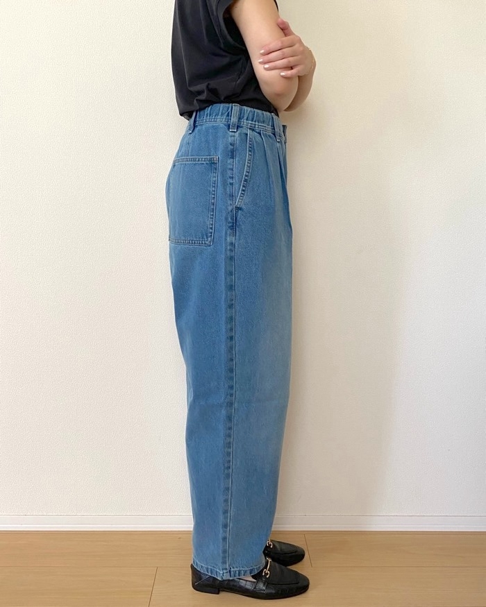 GUの「デニムキャロットパンツ(丈標準69.5~73.5cm)」