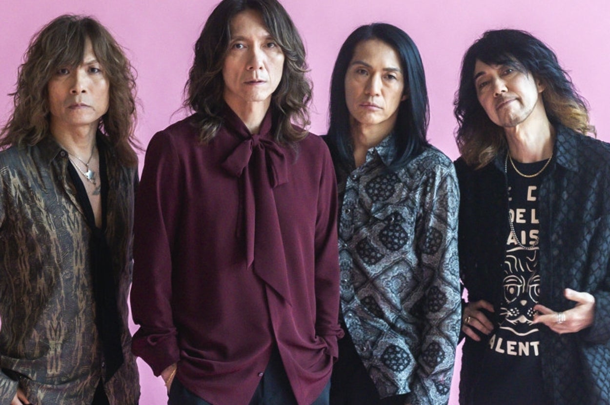 取材に応じるTHE YELLOW MONKEYのメンバー（撮影：八尾武志）