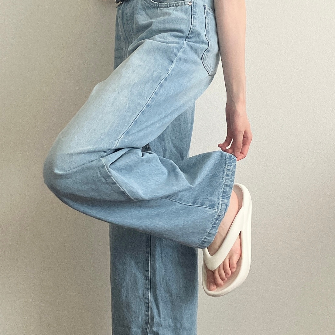 Honeys(ハニーズ)の「デニムワイドパンツ(股下73cm)」