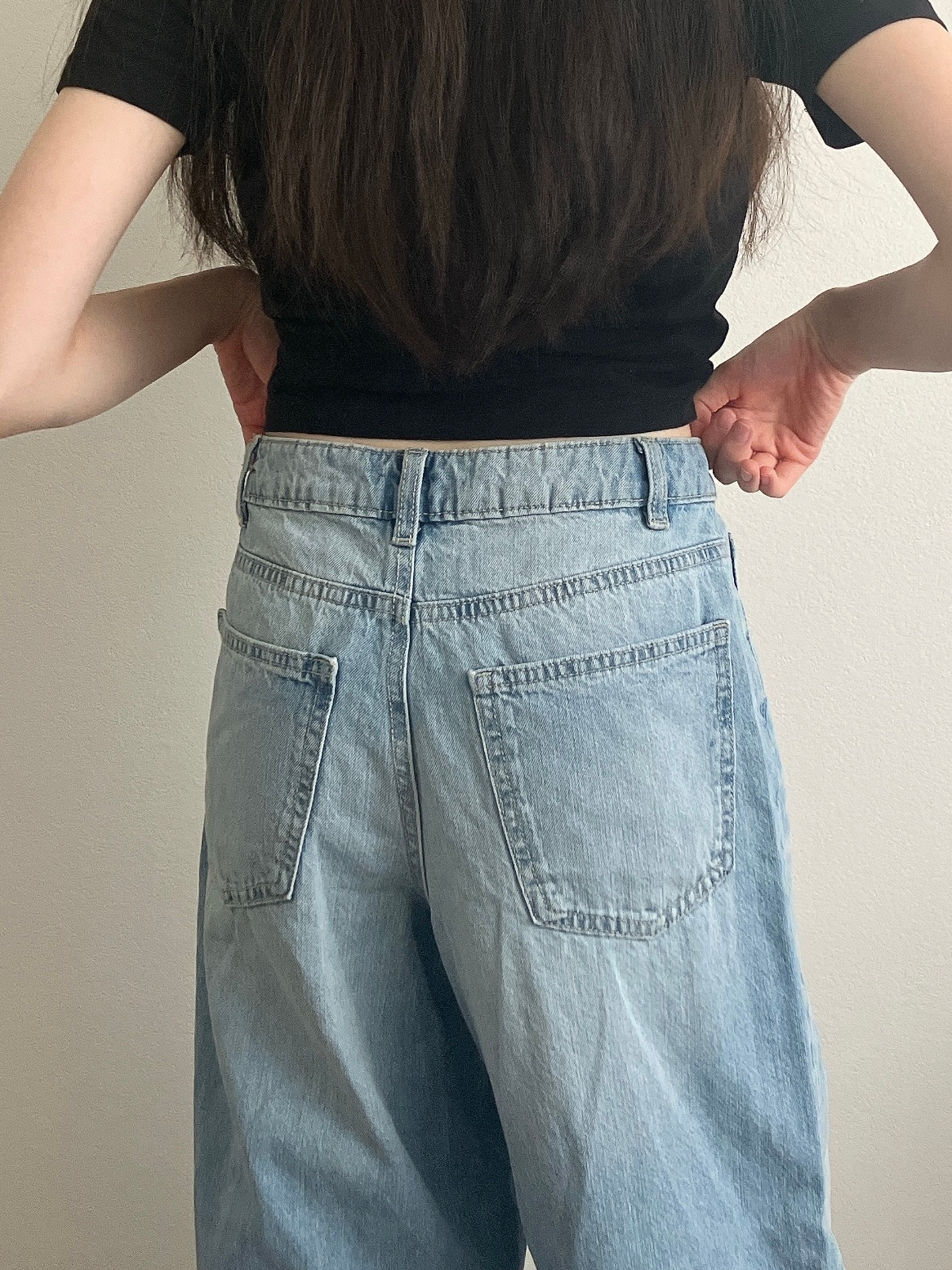Honeys(ハニーズ)の「デニムワイドパンツ(股下73cm)」