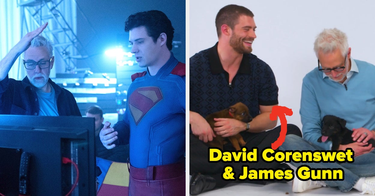 The “Superman” Cast And Director Play With Puppies While Answering Questions