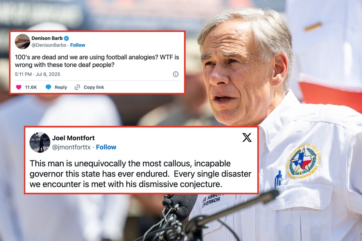 Greg Abbott's "Tone-Deaf" Football Analogy About The Texas Floods Is Going Viral