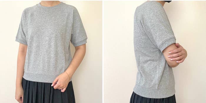 無印良品の「婦人 ライトスウェットクルーネック半袖Tシャツ」