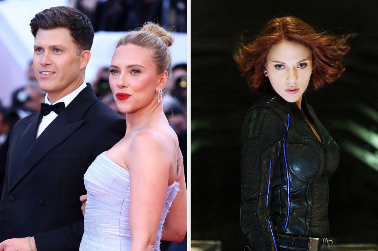People Are Praising Colin Jost’s “Green Flag” Energy After Seeing His Reaction To His Wife, Scarlett Johansson, Becoming The World's Highest-Grossing Actor