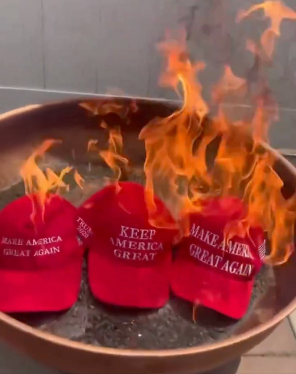 Viral Videos Of MAGA Voters Burning Their Hats