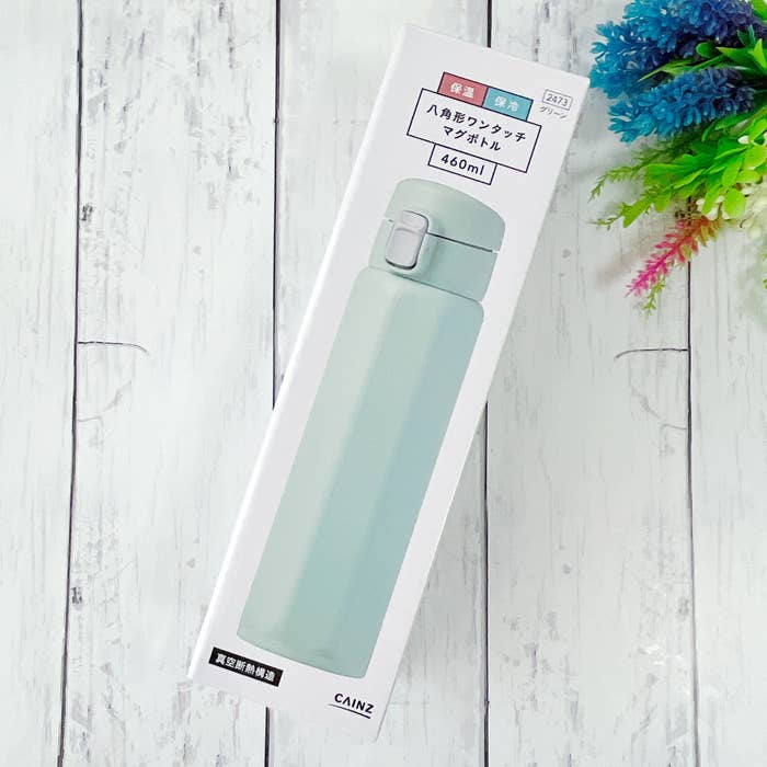 CAINZ(カインズ)の「八角形ワンタッチマグボトル 460ml グリーン」