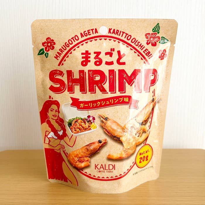 KALDI(カルディ)の「まるごとシュリンプ ガーリックシュリンプ味 20g 」