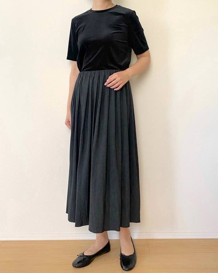 無印良品「婦人 ジャージープリーツスカート」