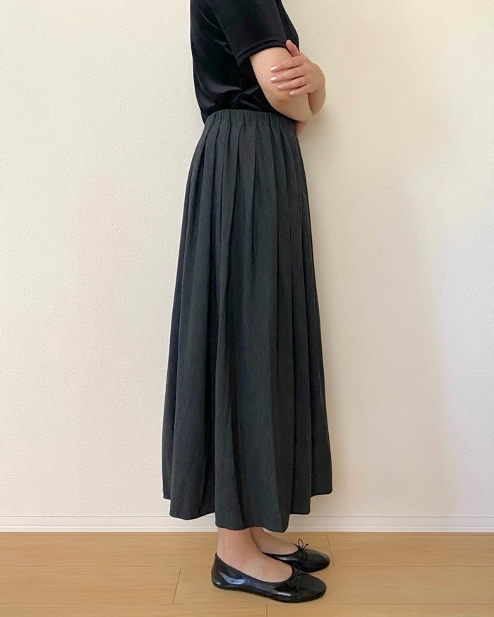 無印良品「婦人 ジャージープリーツスカート」
