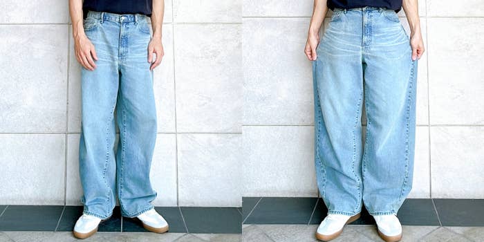 GUの「バレルレッグジーンズ(丈標準71.0~75.0cm)」