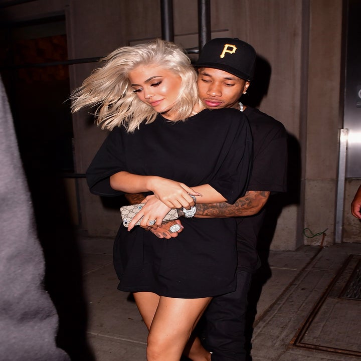 Kylie Jenner and Tyga embrace outdoors