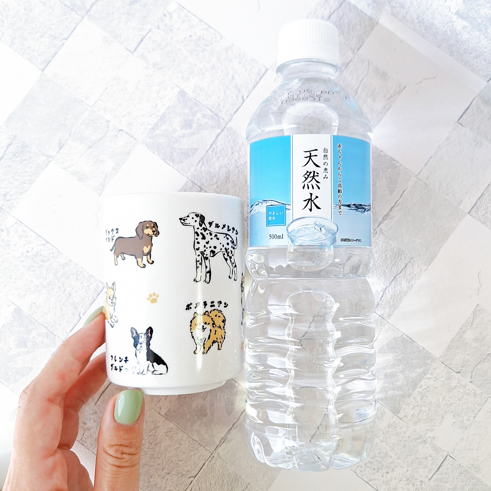 セリア「湯呑 犬まみれ」