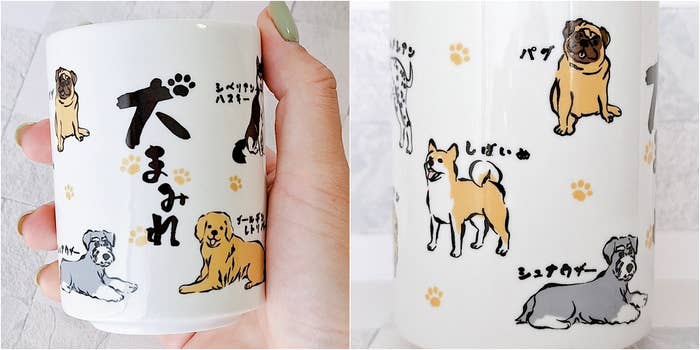 セリア「湯呑 犬まみれ」