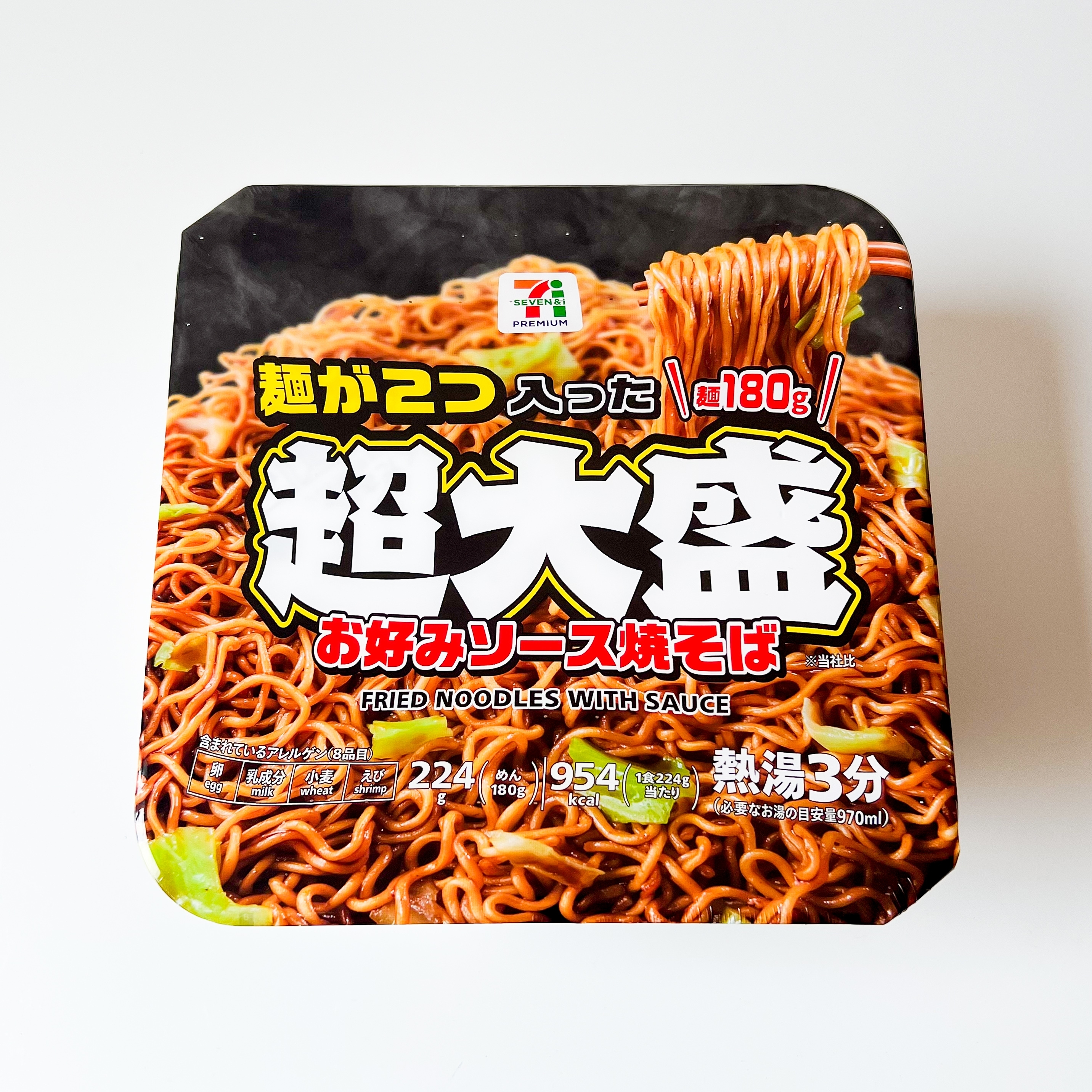 セブンイレブンの「超大盛お好みソース焼そば」