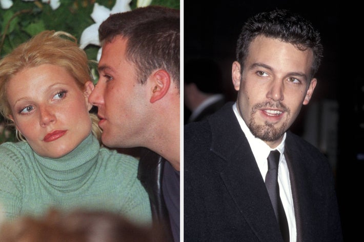 Two people are casually interacting in the left image, while the same person, dressed formally in a suit, is attending an event in the right image