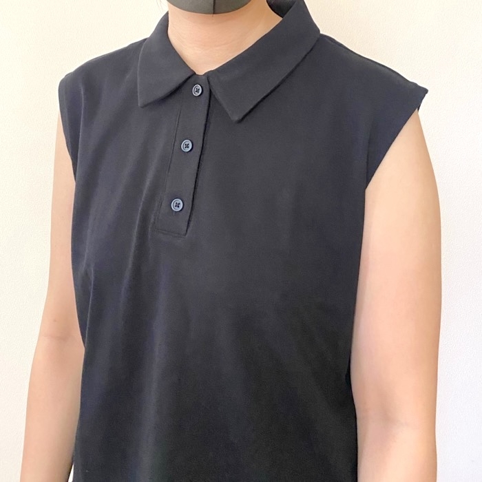 GU(ジーユー)の「ポロシャツ(ノースリーブ)OSQ+EC」