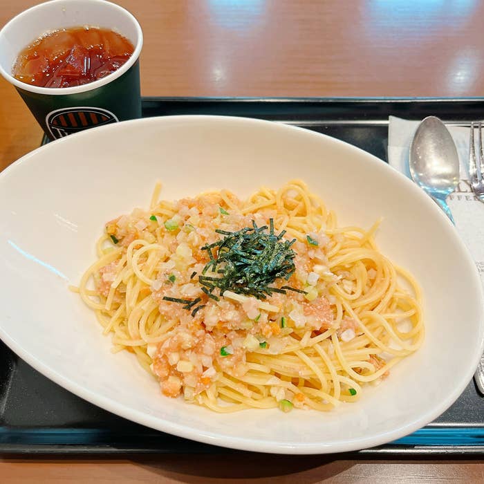 TULLY'S COFFEE(タリーズコーヒー)の「九州産ゆず香る たらこパスタ セット」