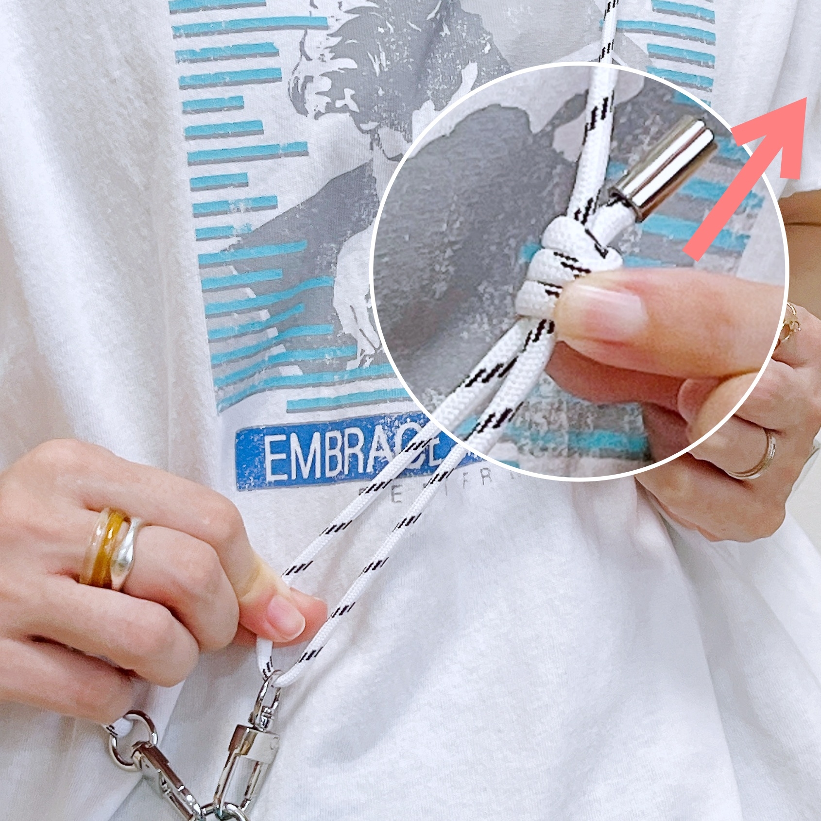 niko and...(ニコアンド)の「オリジナルストラップ付きZIP財布」