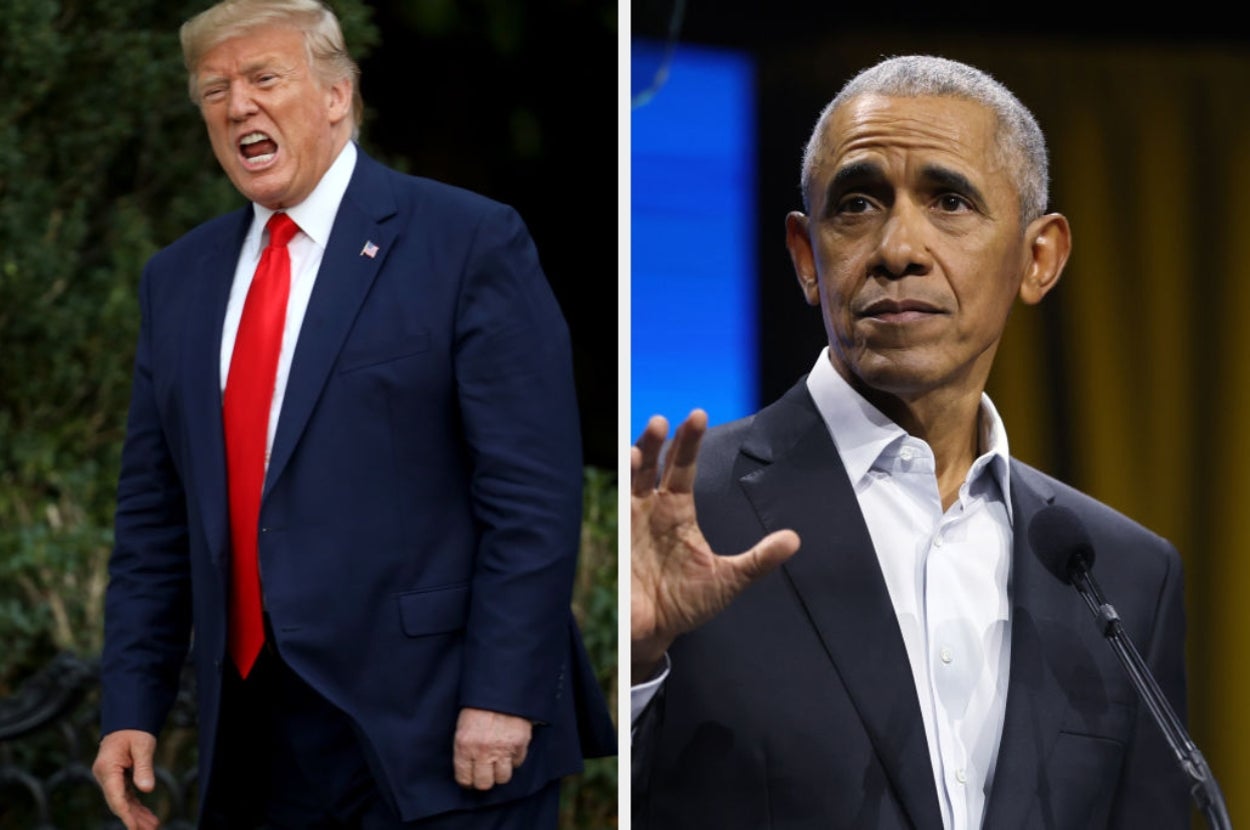 Two men, both in suits, are captured separately. One gestures emphatically, while the other appears to be speaking