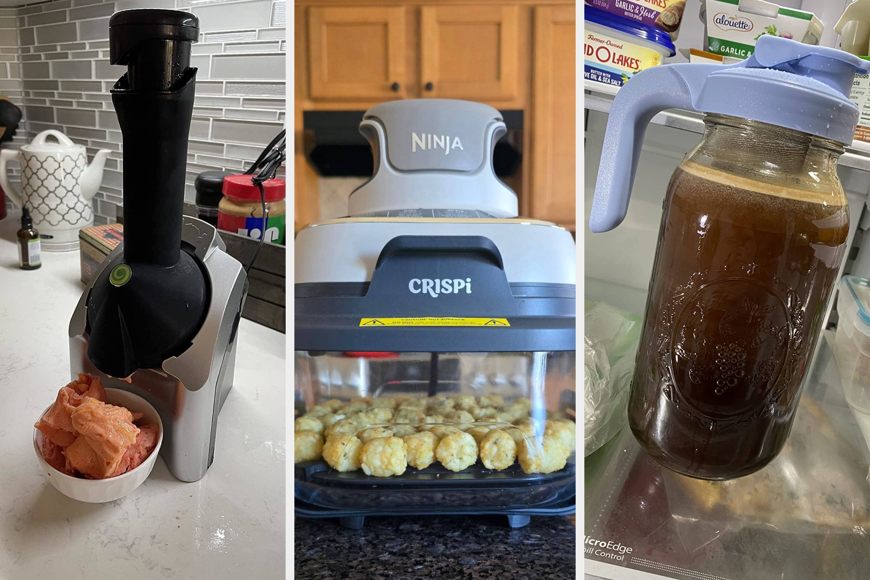 Close-up of a breakfast sandwich with eggs, cheese, and ham. Text overlay: "Make your own ~mouth-watering~ breakfast sammies."