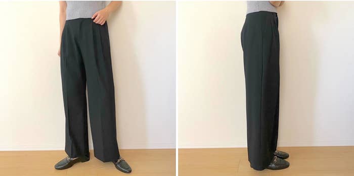 GUの「タックワイドパンツ(丈標準70.0~74.0cm)」