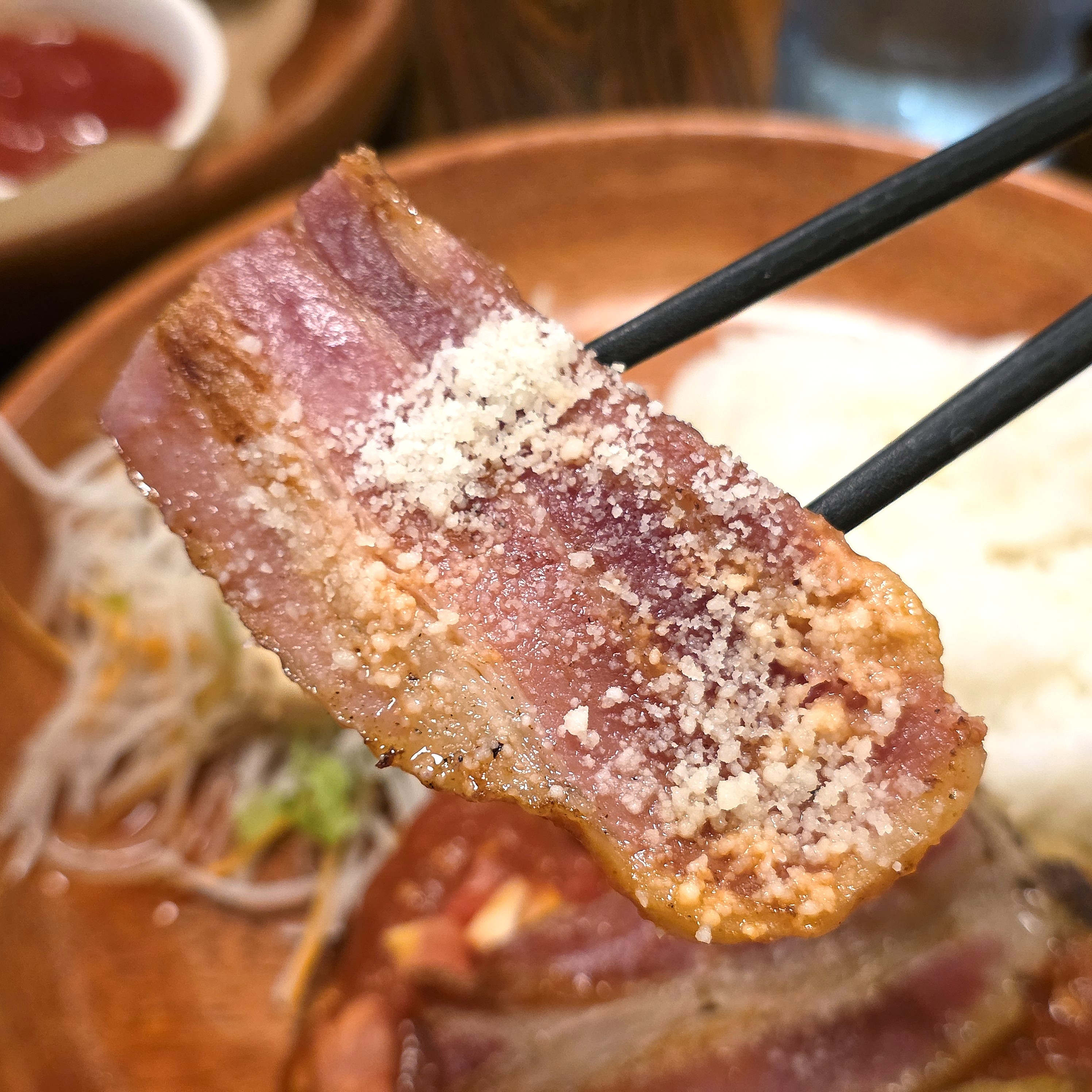 びっくりドンキー「厚切りベーコンと茄子のアラビアータバーグディッシュ」