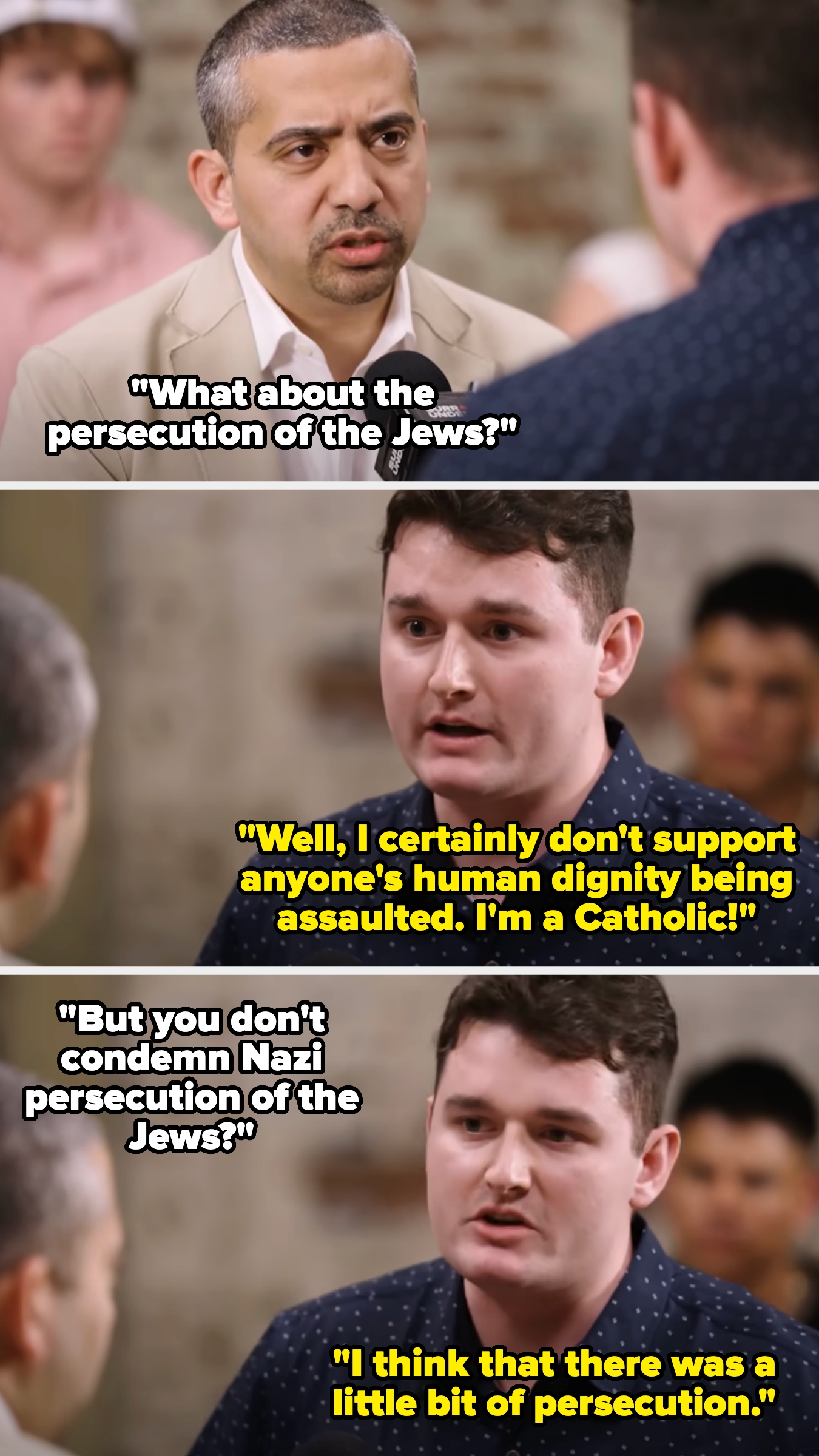 A discussion on Nazi persecution of Jews with a focus on different viewpoints