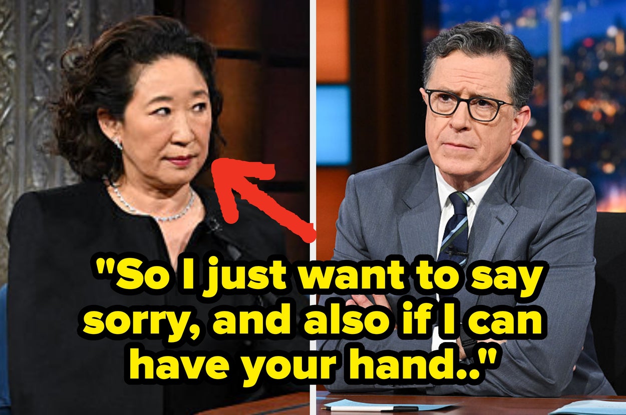 Sandra Oh Was So “Outraged” By Stephen Colbert’s Cancellation That She Went On His Show And Did Something Shocking