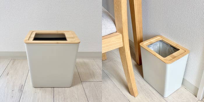 ニトリで見つけた「袋が見えにくいダストボックス(モカ)」