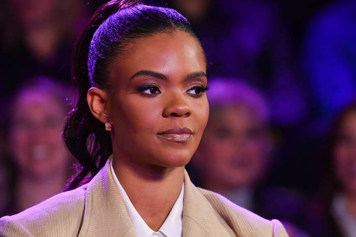 Candace Owens is seen on set of &quot;Candace&quot; on March 29, 2022 in Nashville, Tennessee