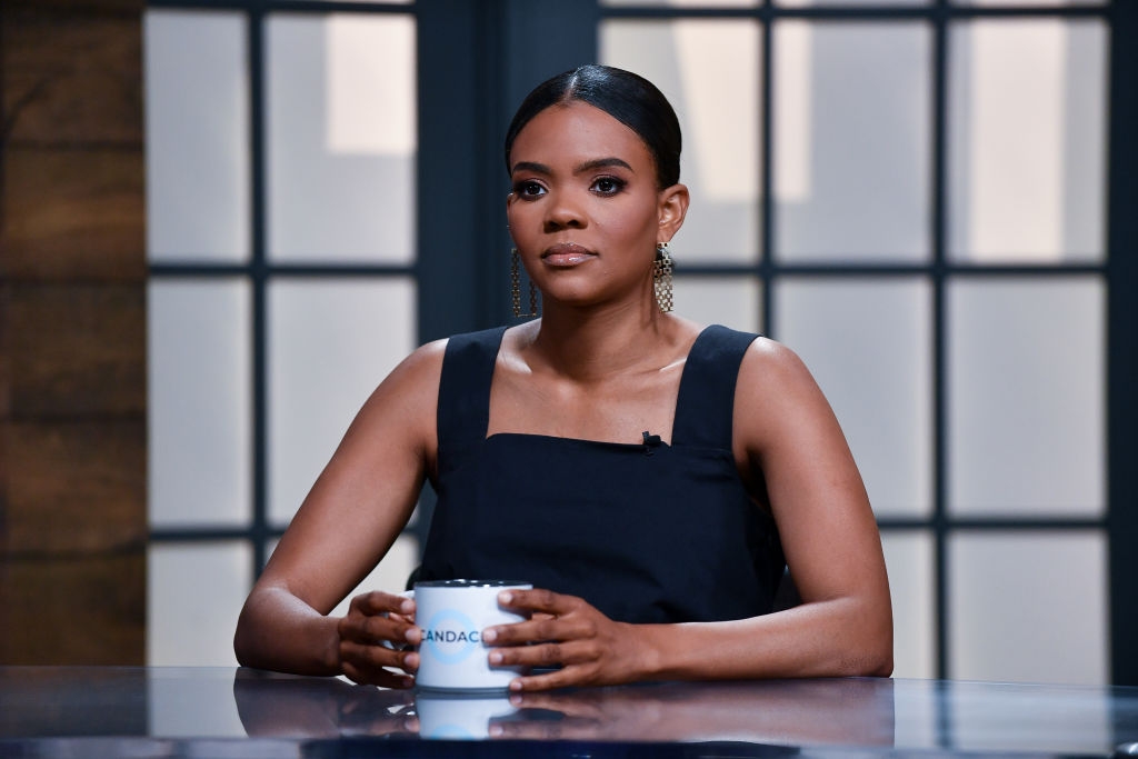 Candace Owens is seen on set of &quot;Candace&quot; on April 12, 2022 in Nashville, Tennessee