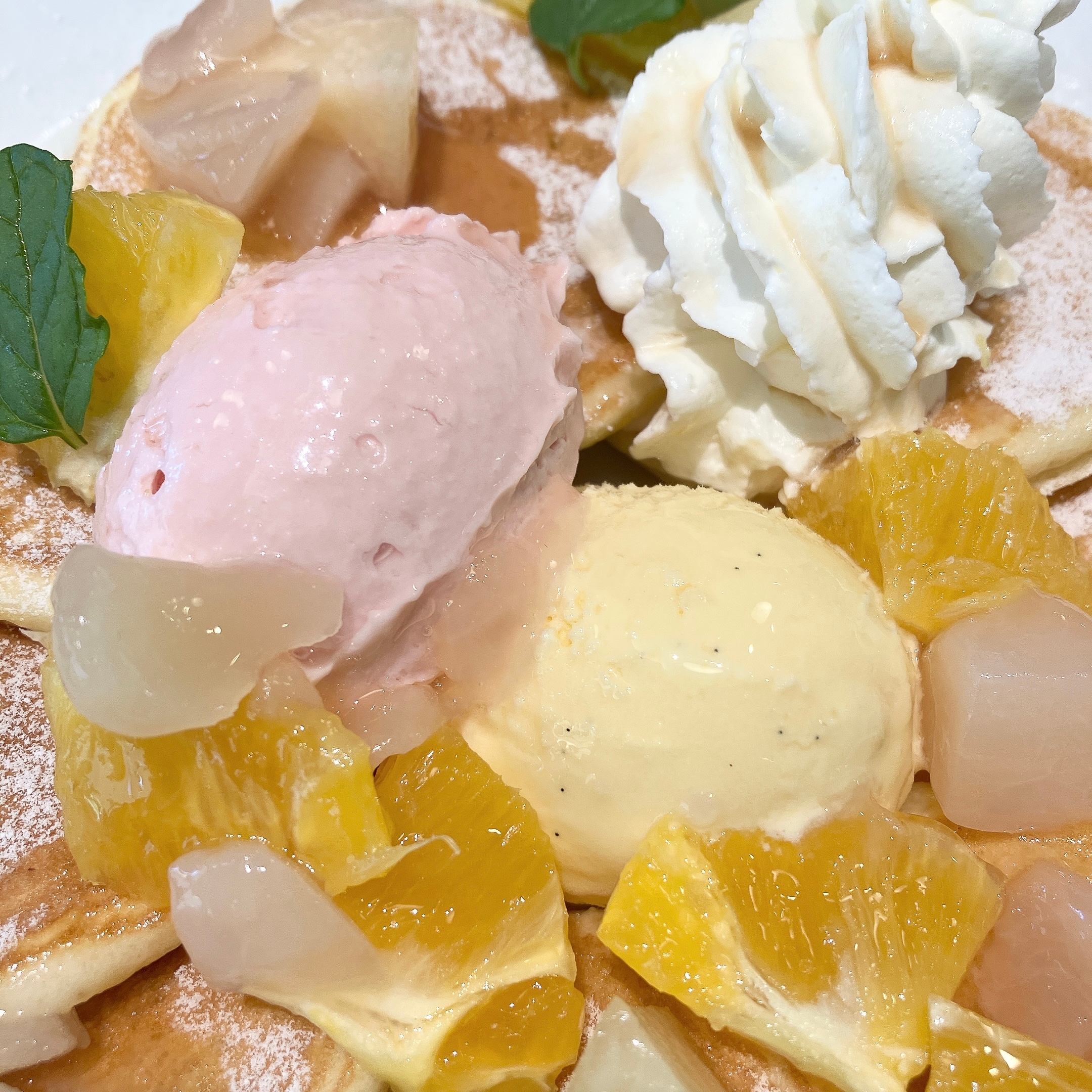 Dennys(デニーズ)の「ガーデンパンケーキ〜桃」