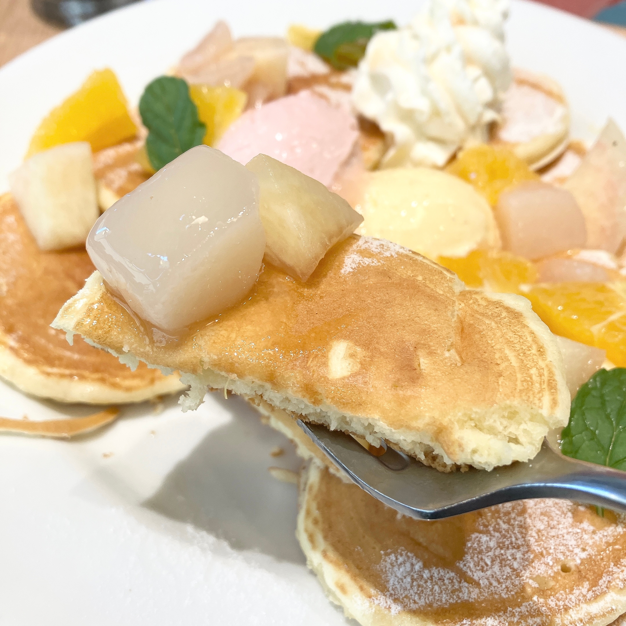 Dennys(デニーズ)の「ガーデンパンケーキ〜桃」