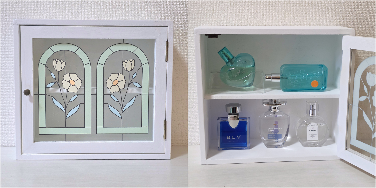 ティアラ✨ステンドグラスの棚 このレトロ感はズルいよ〜！3COINS姉妹店の「ステンドグラス