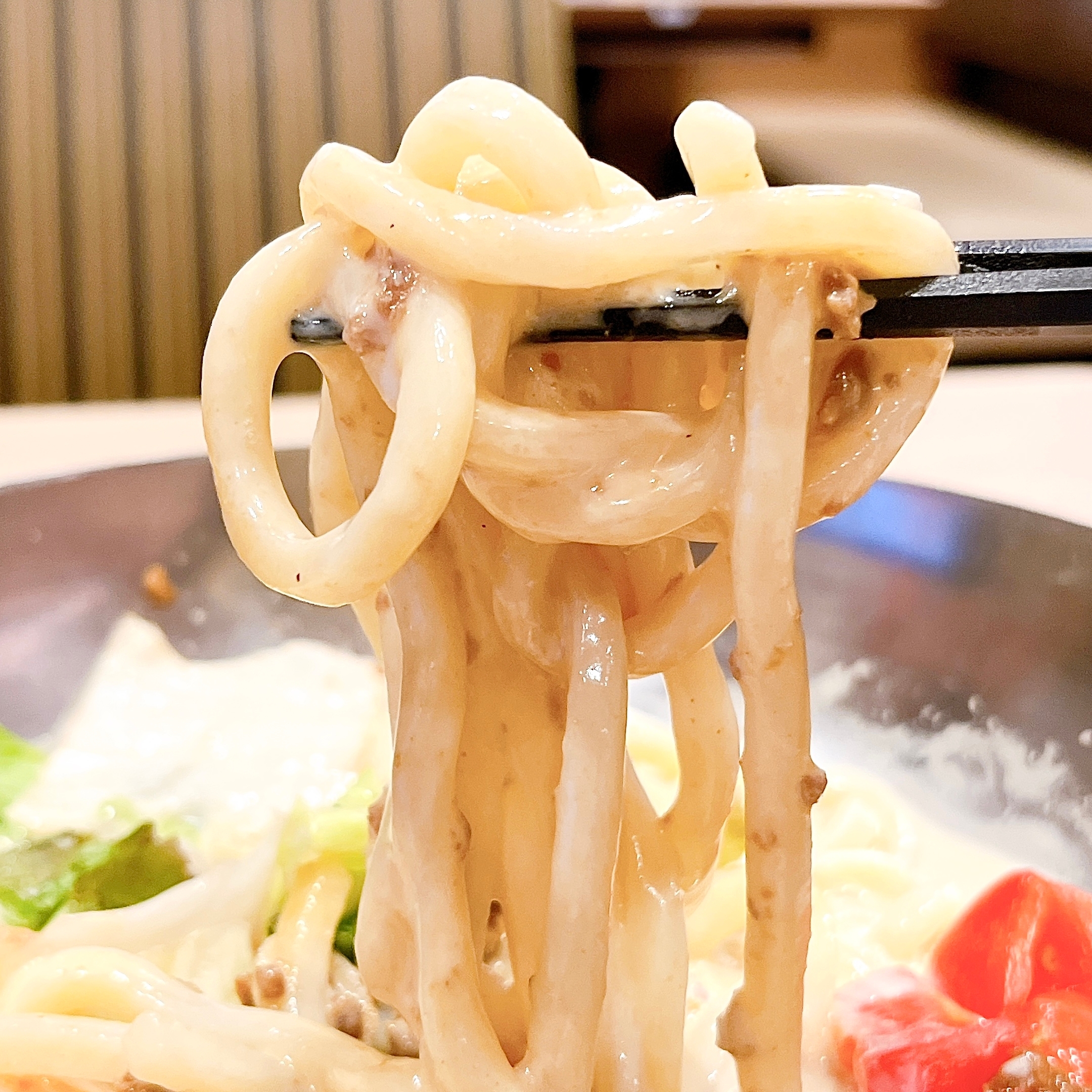 ガストの「胡麻香る!冷やし豆乳担々うどん」