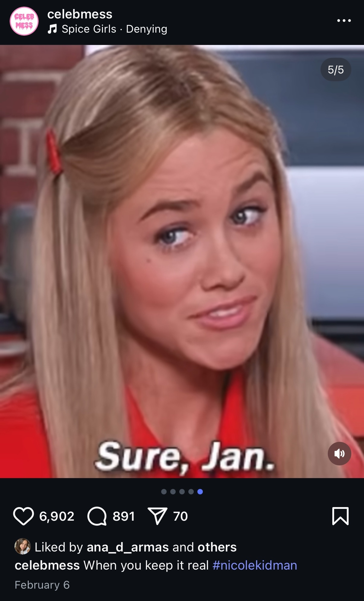 Marcia from the Brady Bunch says Sure Jan