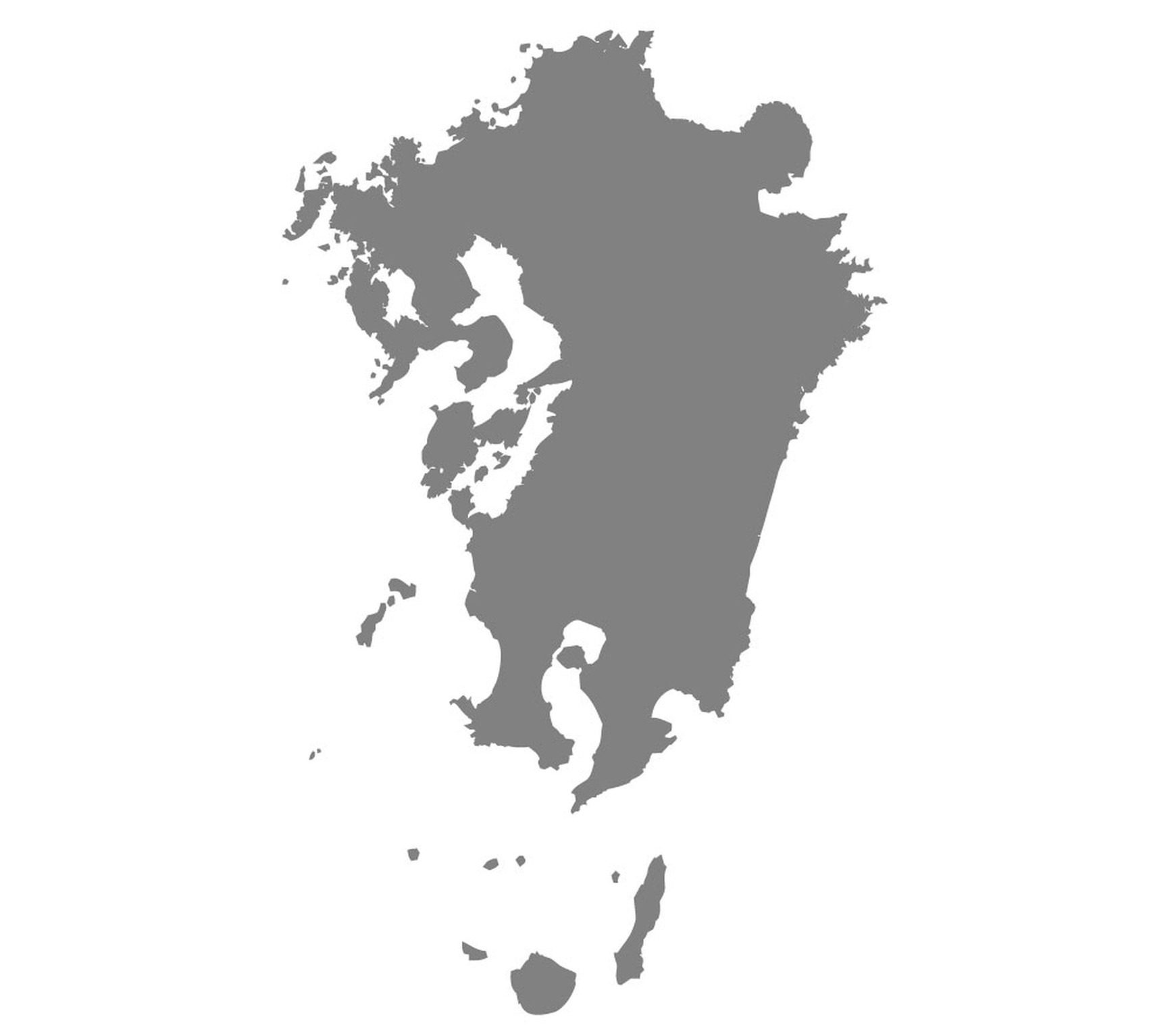 九州地方の地図