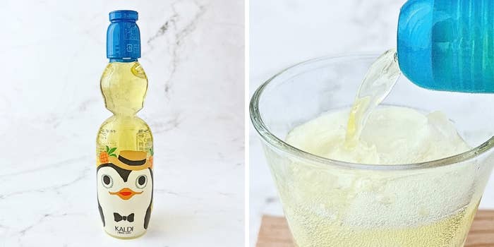KALDI (カルディ)の「サマーペンギンラムネ パイナップル味 250ml」