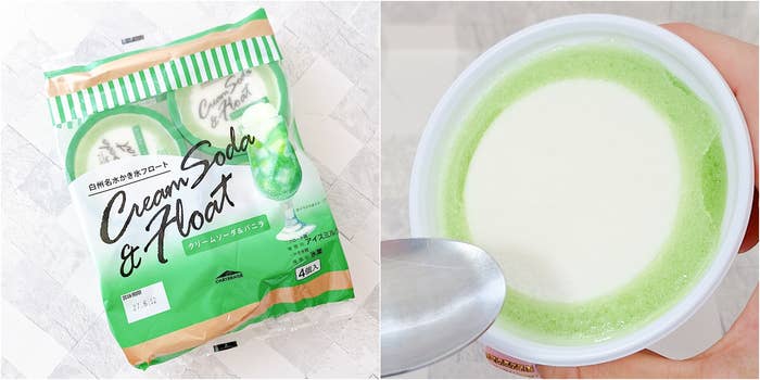 シャトレーゼ「白州名水かき氷フロート クリームソーダ&バニラ 4個入」