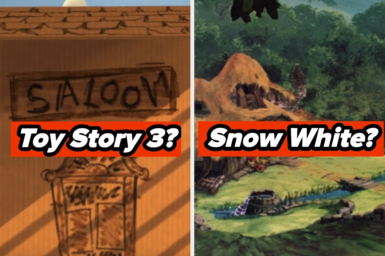 Are these images from "Toy Story 3" and "Snow White"?