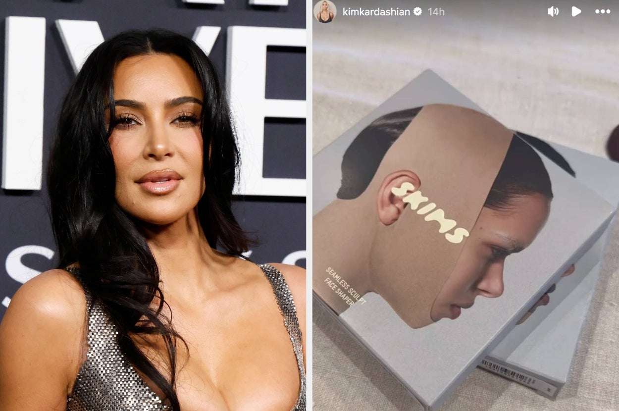 Kim Kardashian Is Being Accused Of Giving Women More Things To Be Insecure About After She Described Her New $48 Skims “Face Shapewear” As An Absolute “Necessity”