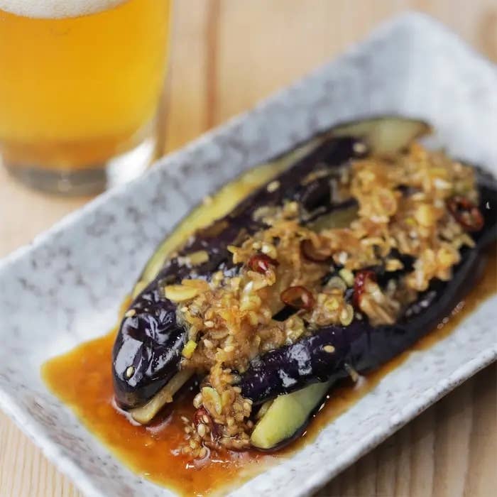 【味付けが神レベル!】焼きなすの薬味漬けはお酒のおかわり確定!