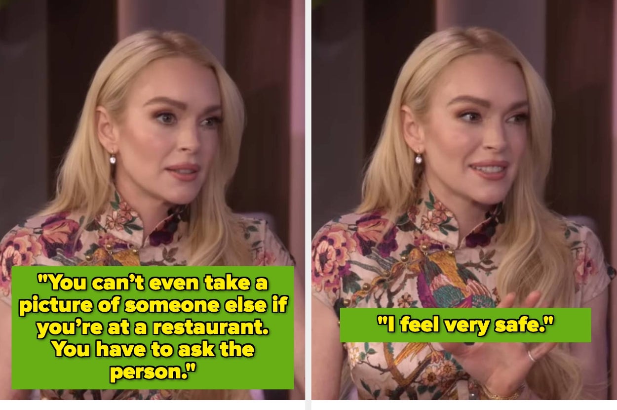 Lindsay Lohan speaking in an interview setting