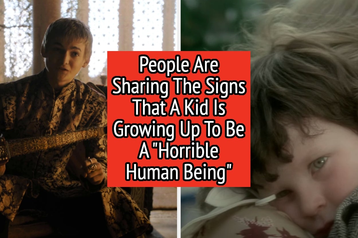 Two kids from TV shows with a headline about signs a child may grow up to be a difficult adult