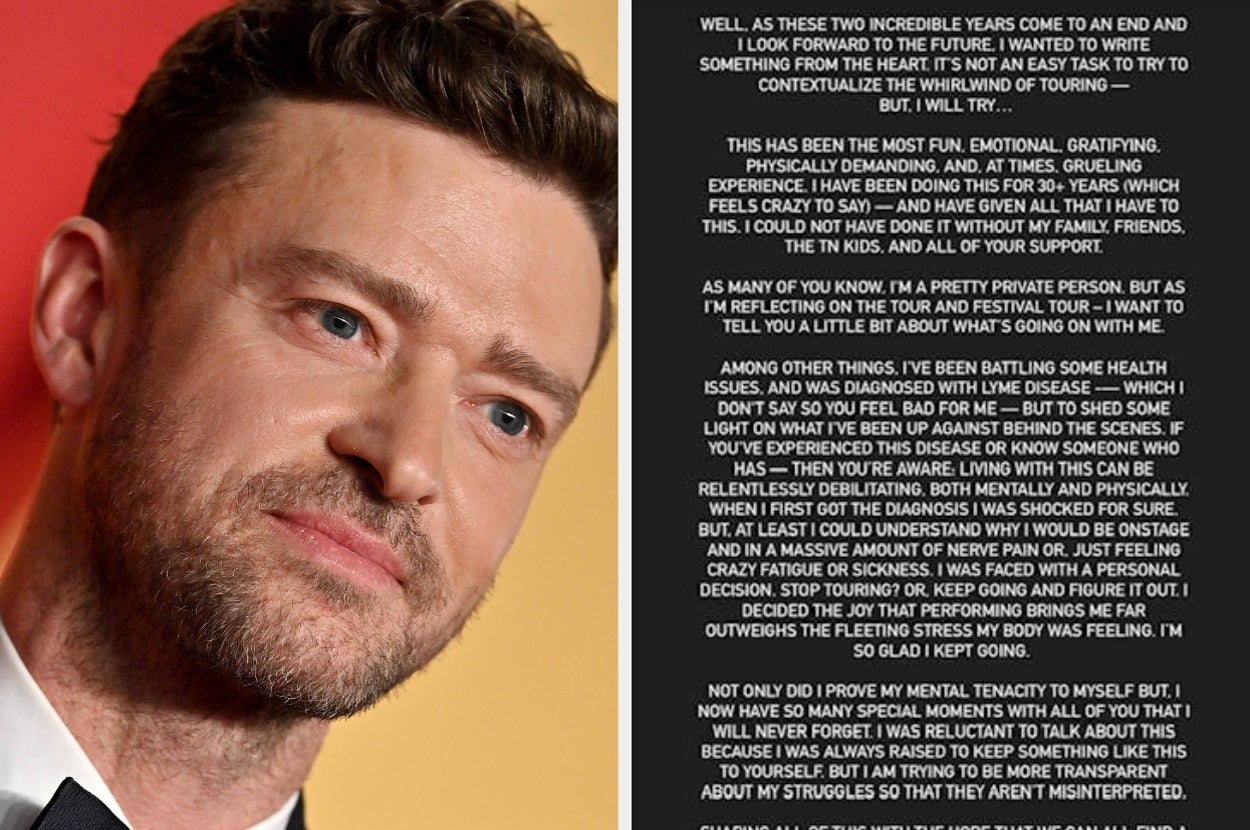 Justin Timberlake Revealed He Has Lyme Disease