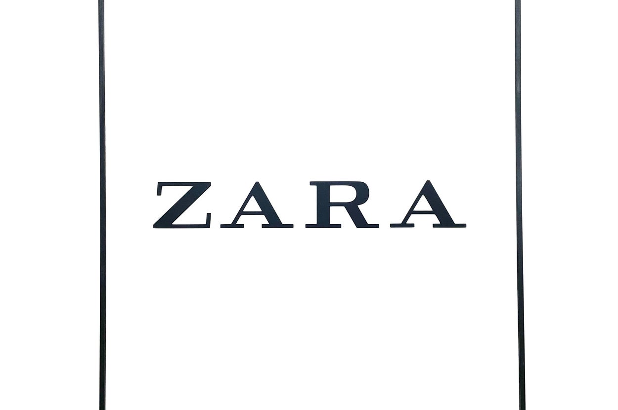 Zara logo with bold, serif font in capital letters centered on a plain background