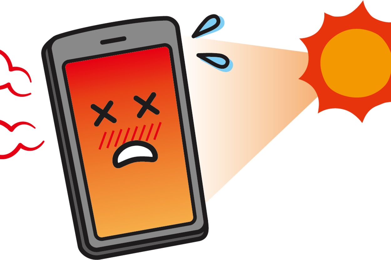 スマホにも熱中症対策を!(日本PCサービス株式会社のプレスリリースより)