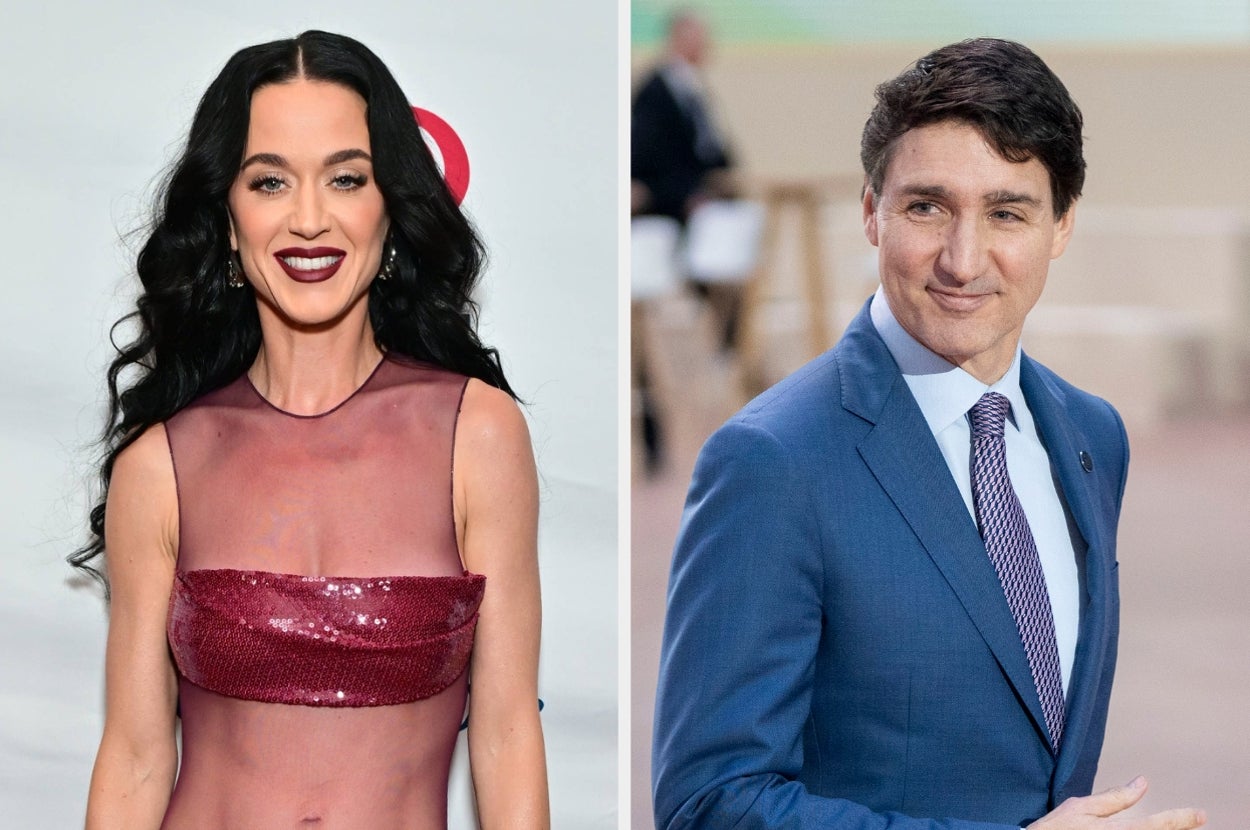 Two individuals: one in a semi-sheer dress with long dark hair, the other in a blue suit with a checkered tie