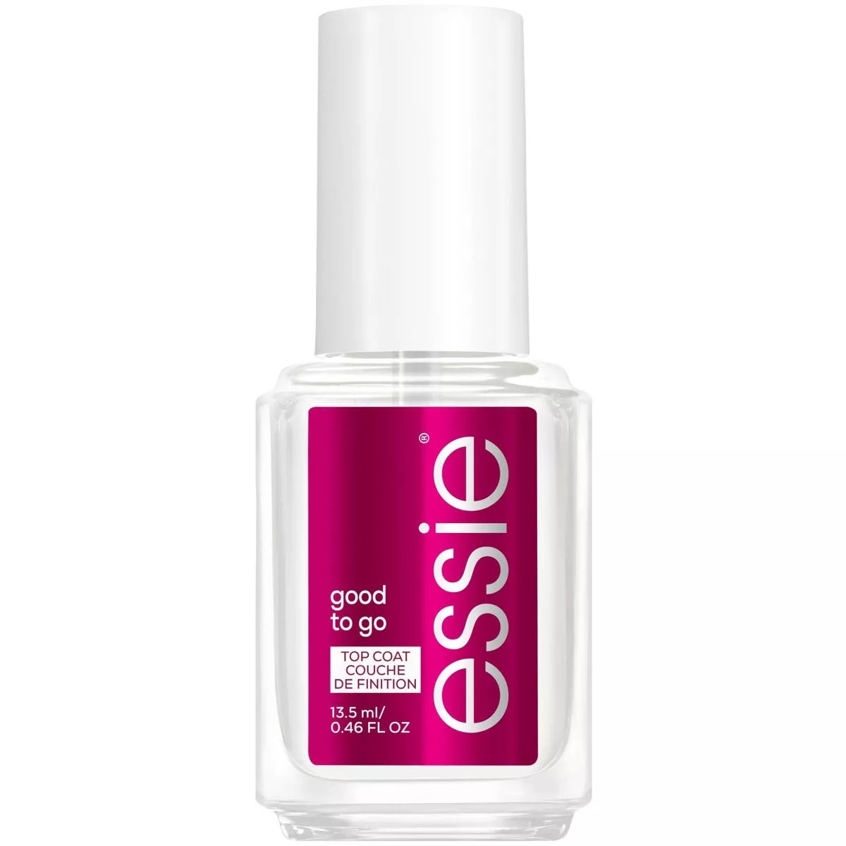 Essie Good To Going Quick Top Coat Bottle Dengan Label Pink Gelap